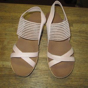 Women's Skechers Wedge Sandals Pink 6.5